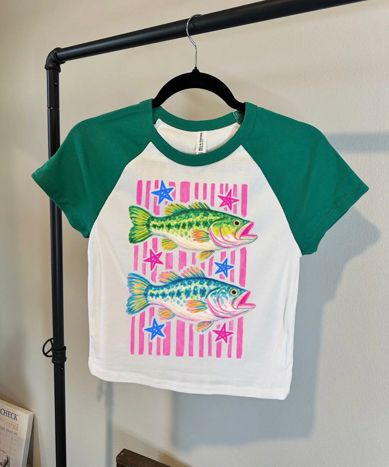 Neon fishes baby tee