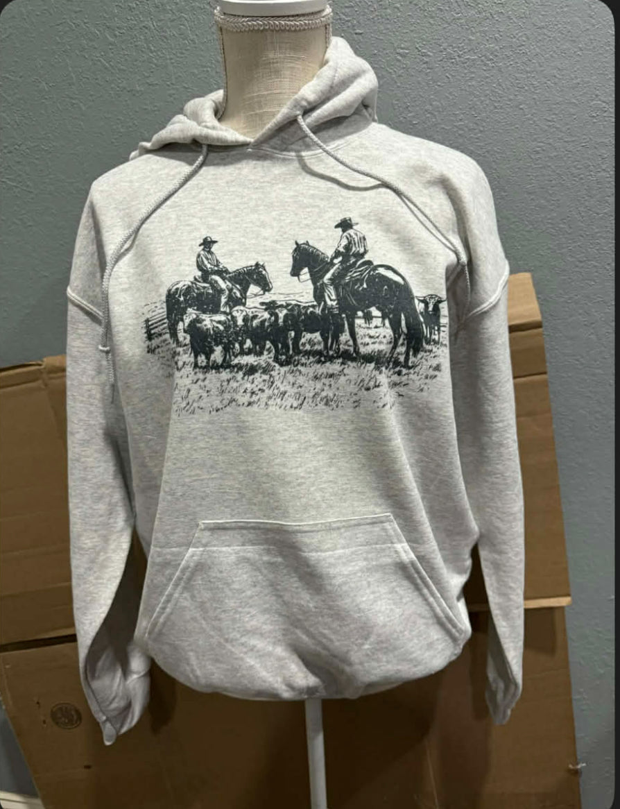 Cowboy & Cattle Hoodie