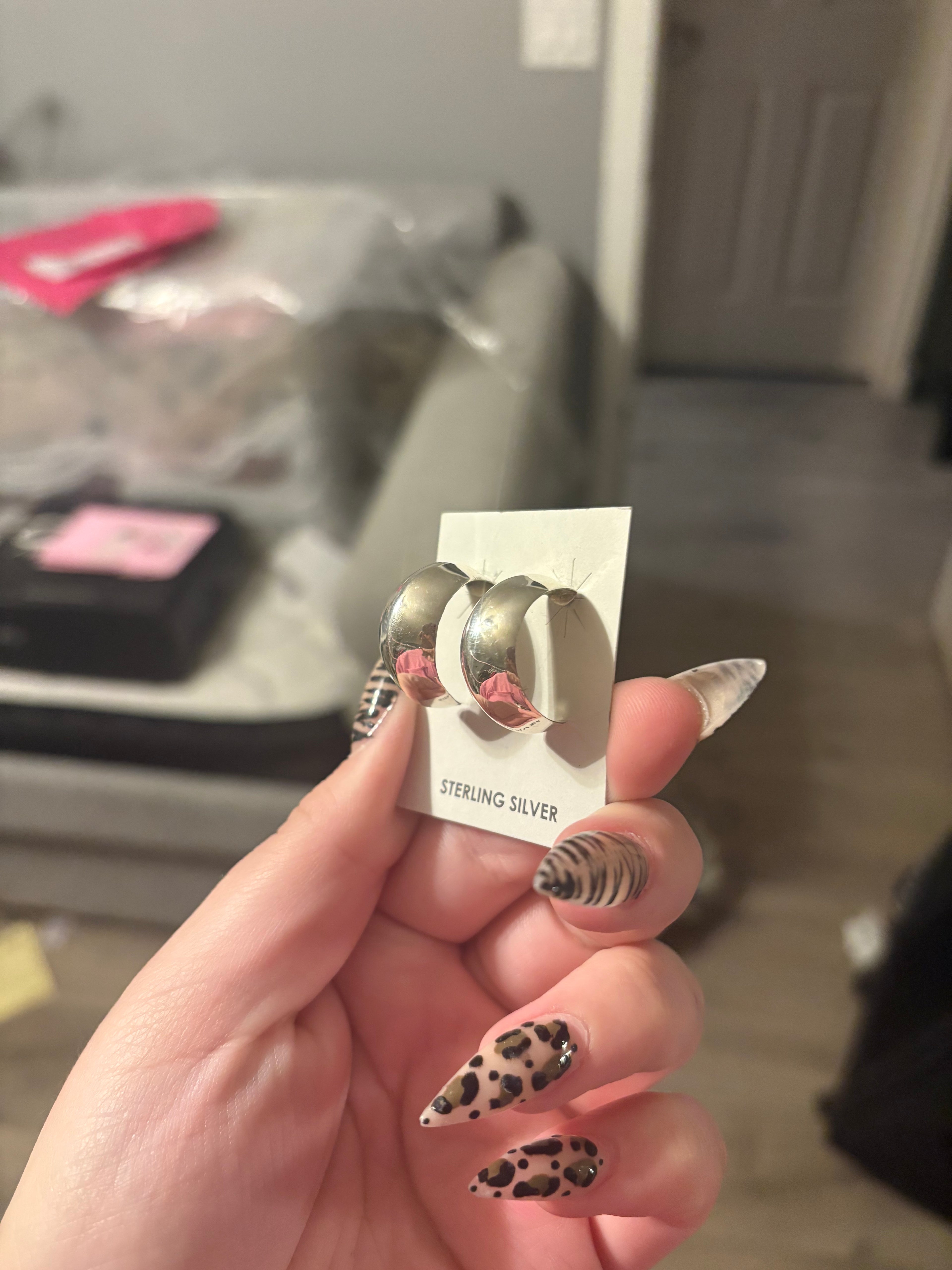 Plain Silver Chunky Studs