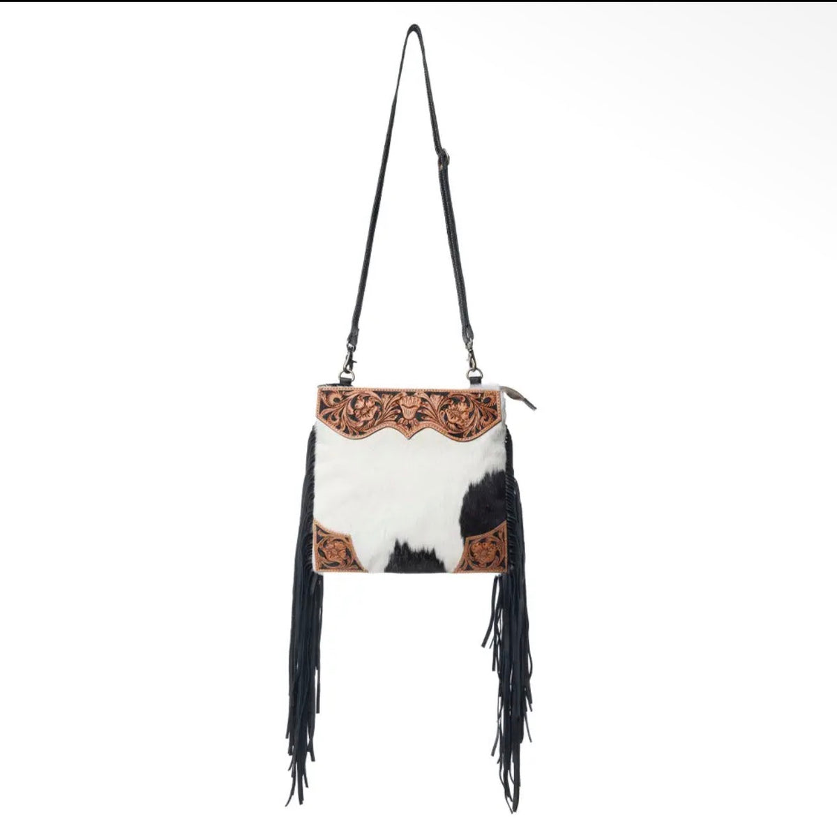 Cowhide & Fringe Purse