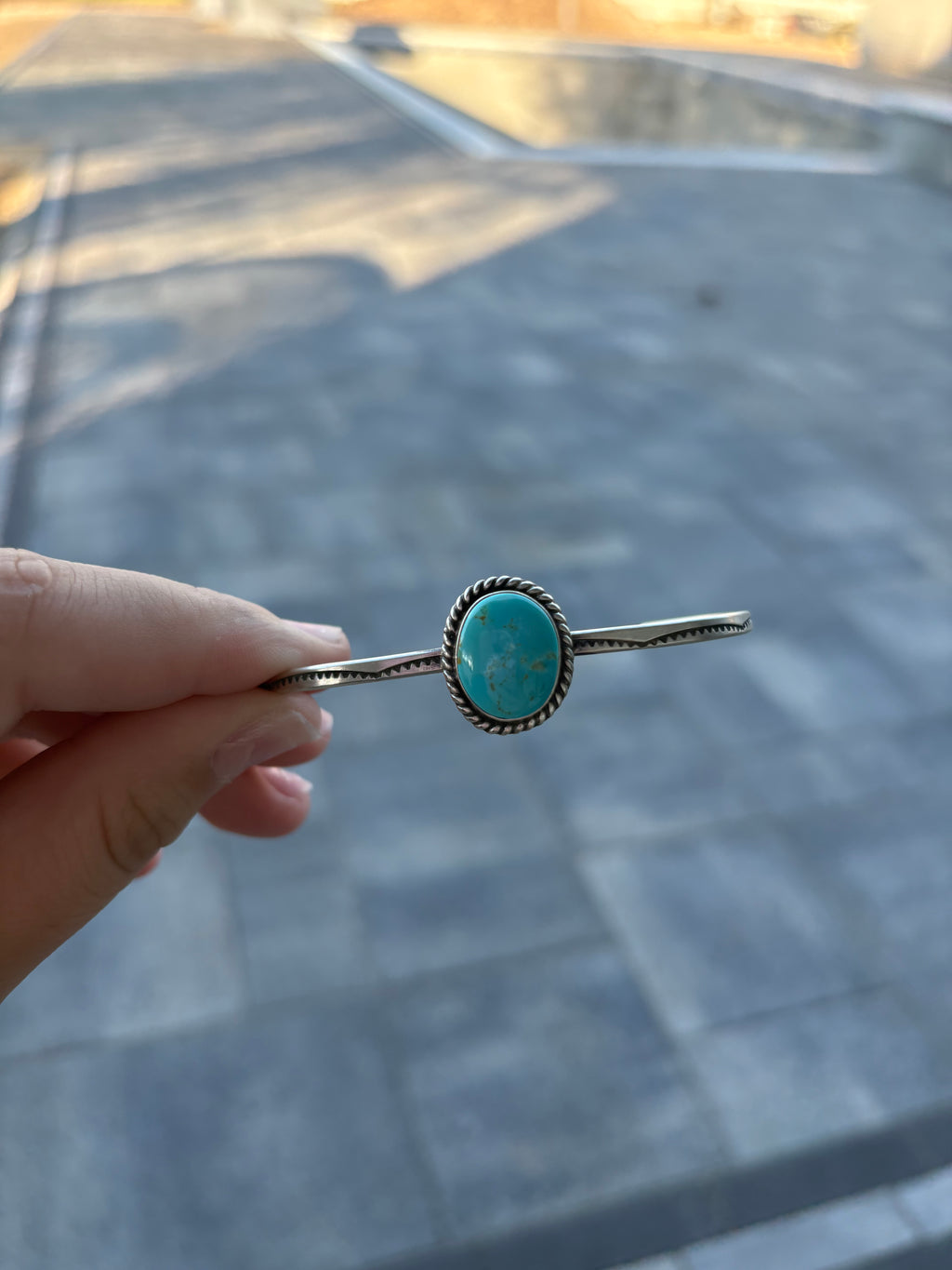 turquoise stone cuff
