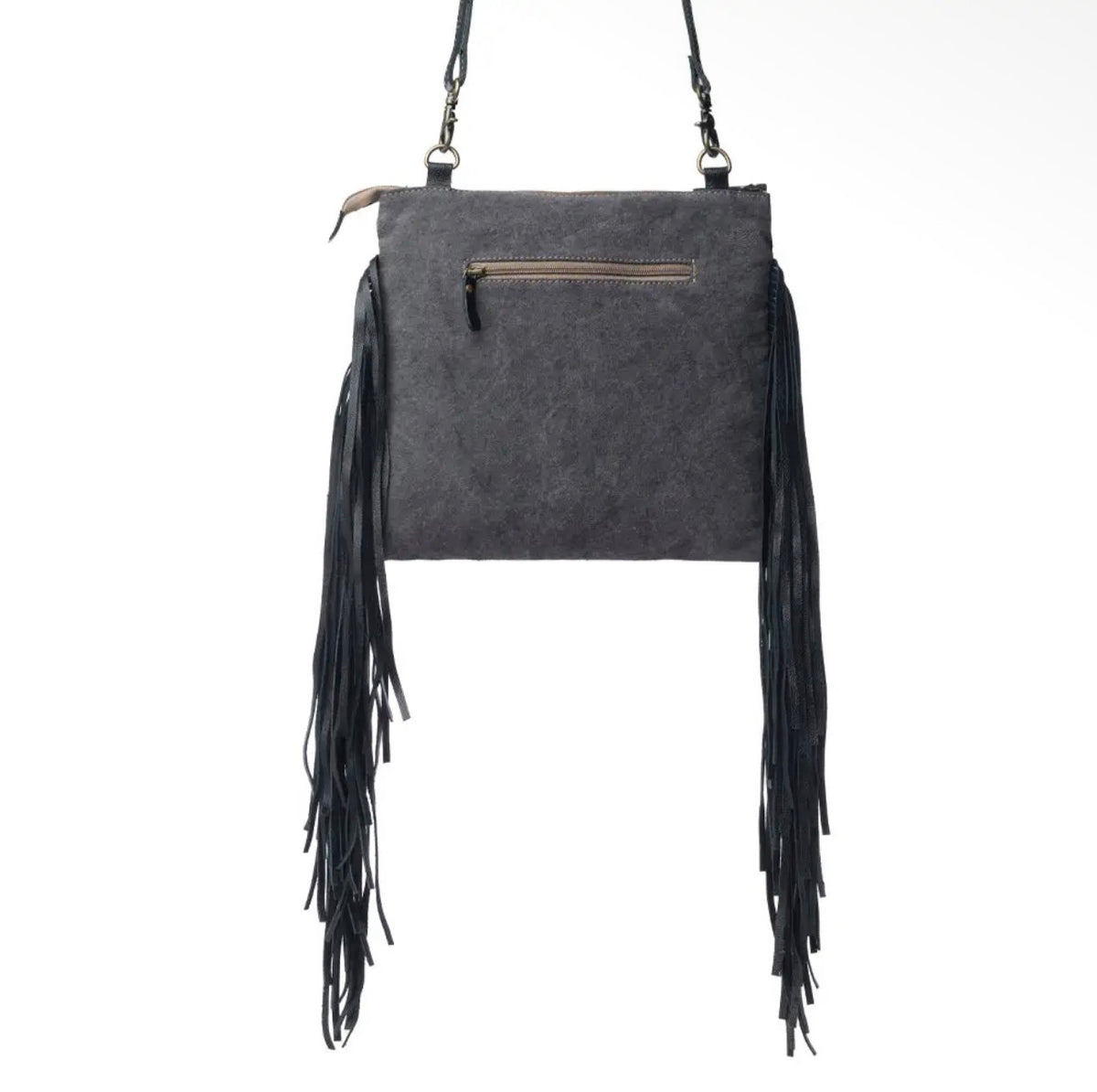 Cowhide & Fringe Purse