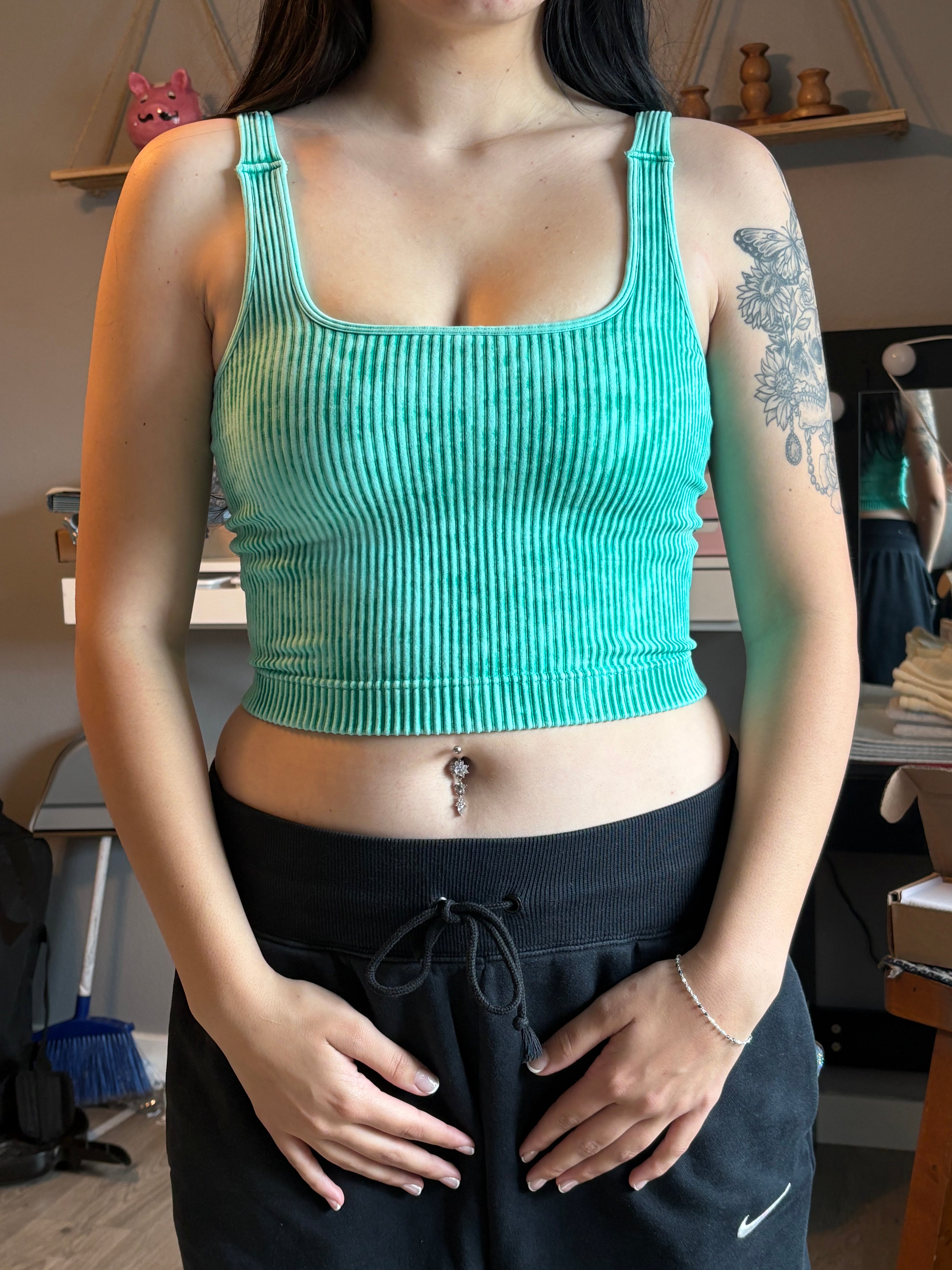 Crop Ribbed Tank