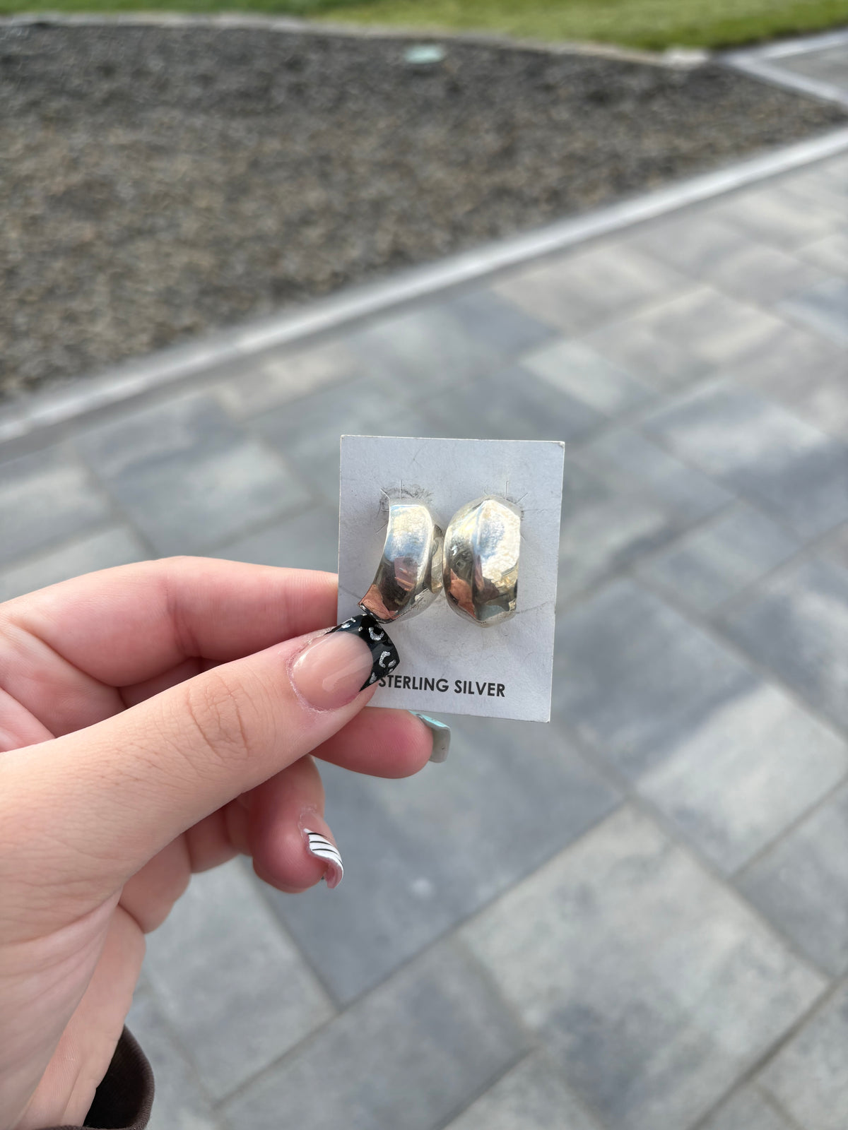 Plain Silver Chunky Studs