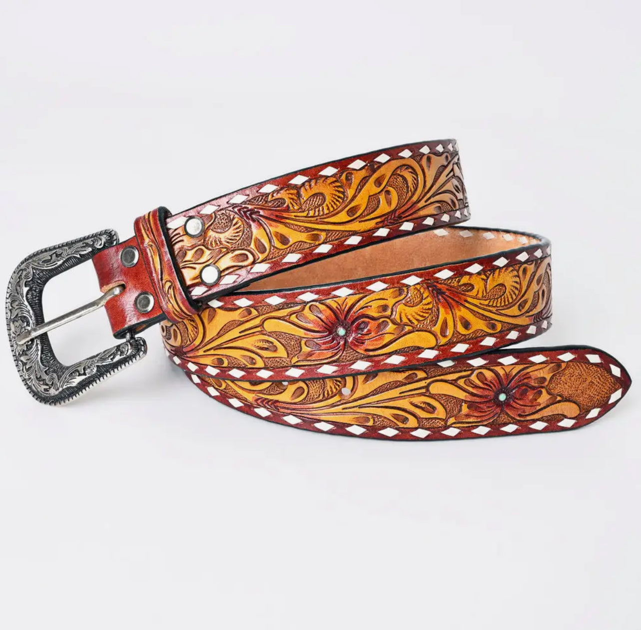 Sunflower Leather Belt