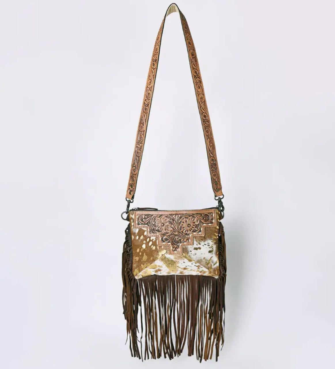 Cowhide Fringe Purse