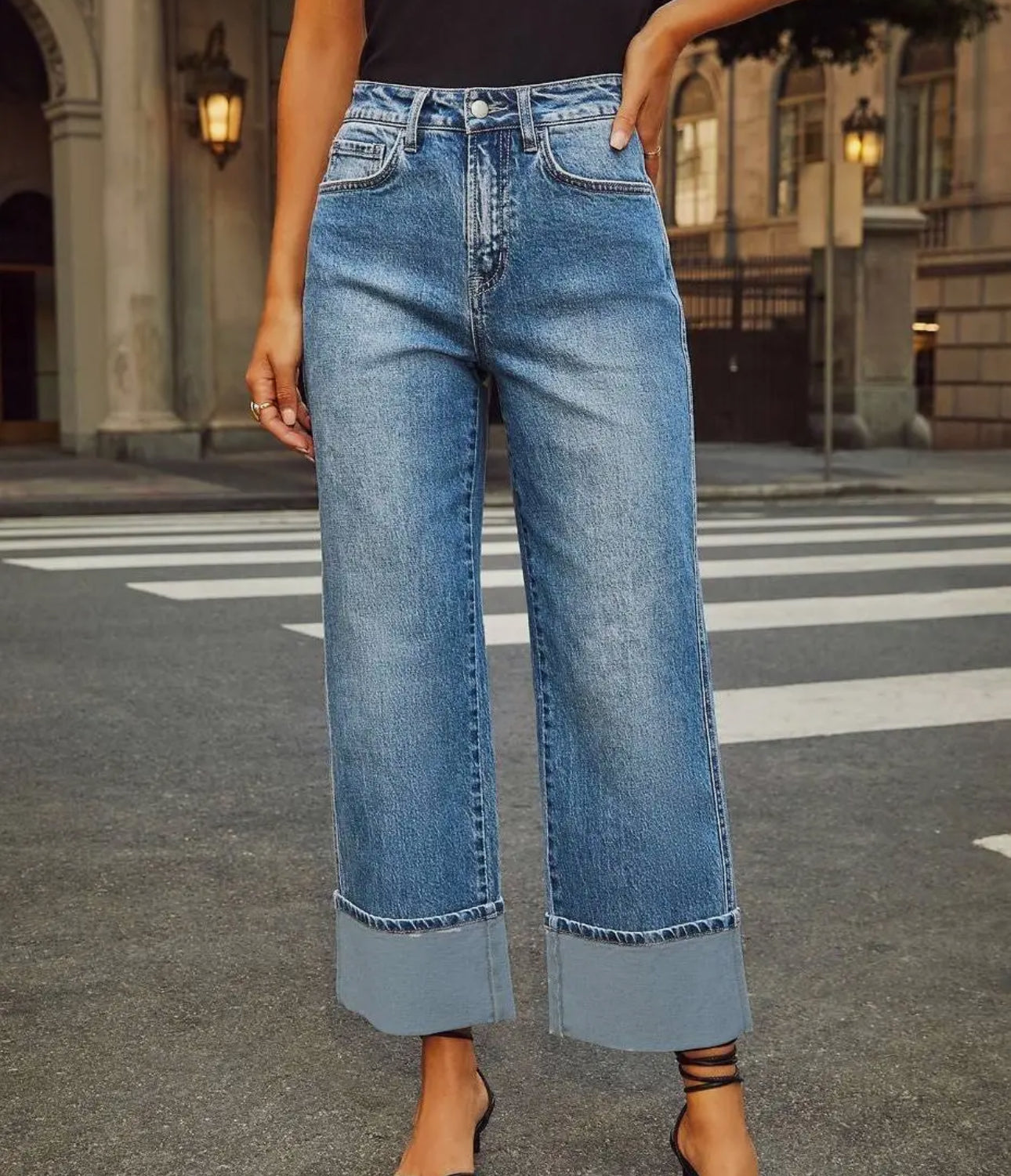 Hidden Cuffed Jeans