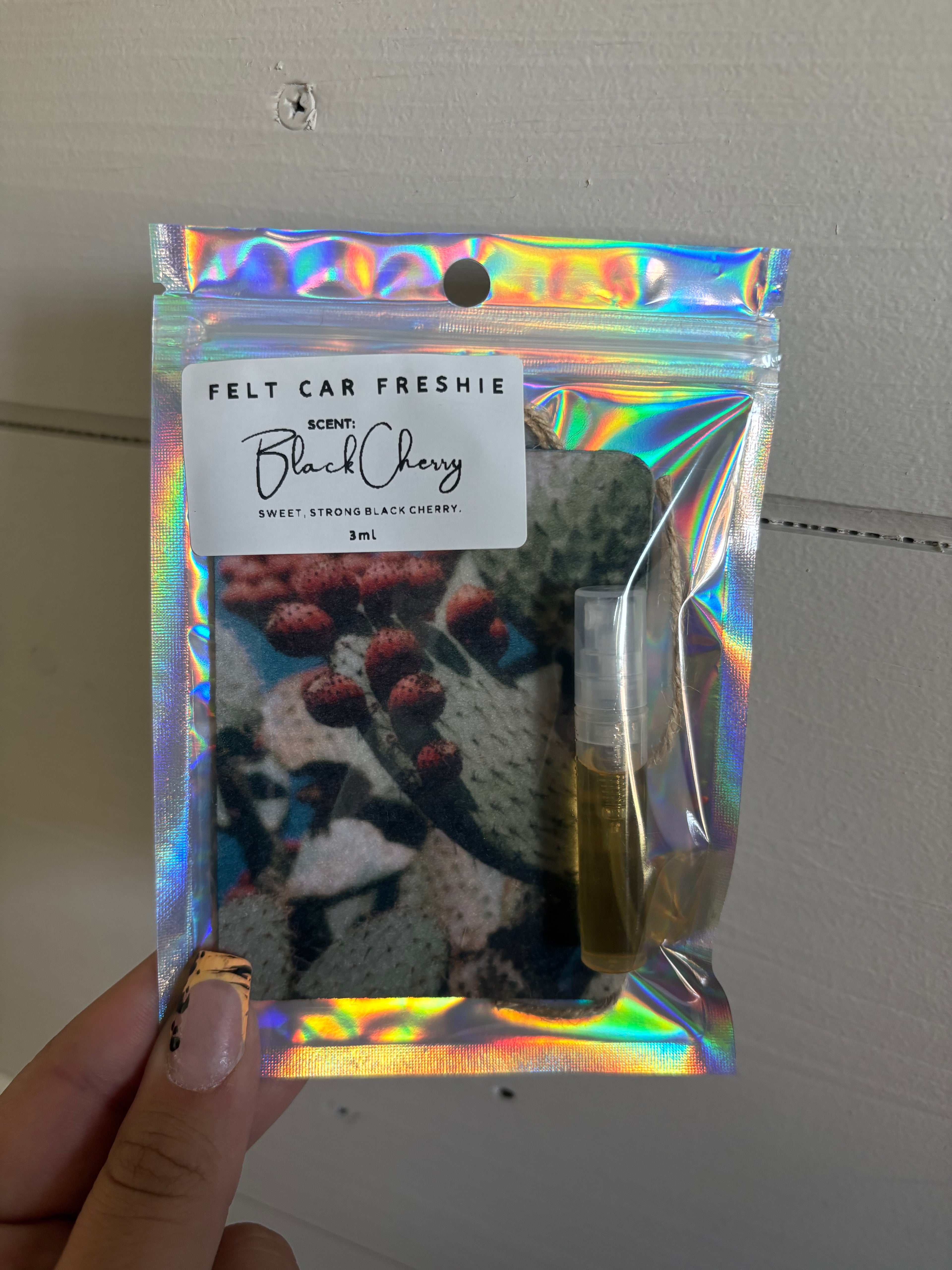 Colored cactus felt freshie