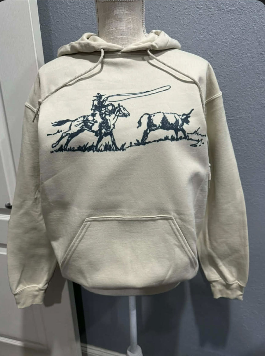 Cowboy roping Hoodie